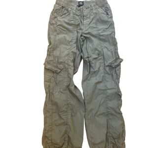 Y2K BDG olive baggy cargo pants with elastic waistband with 5 pockets